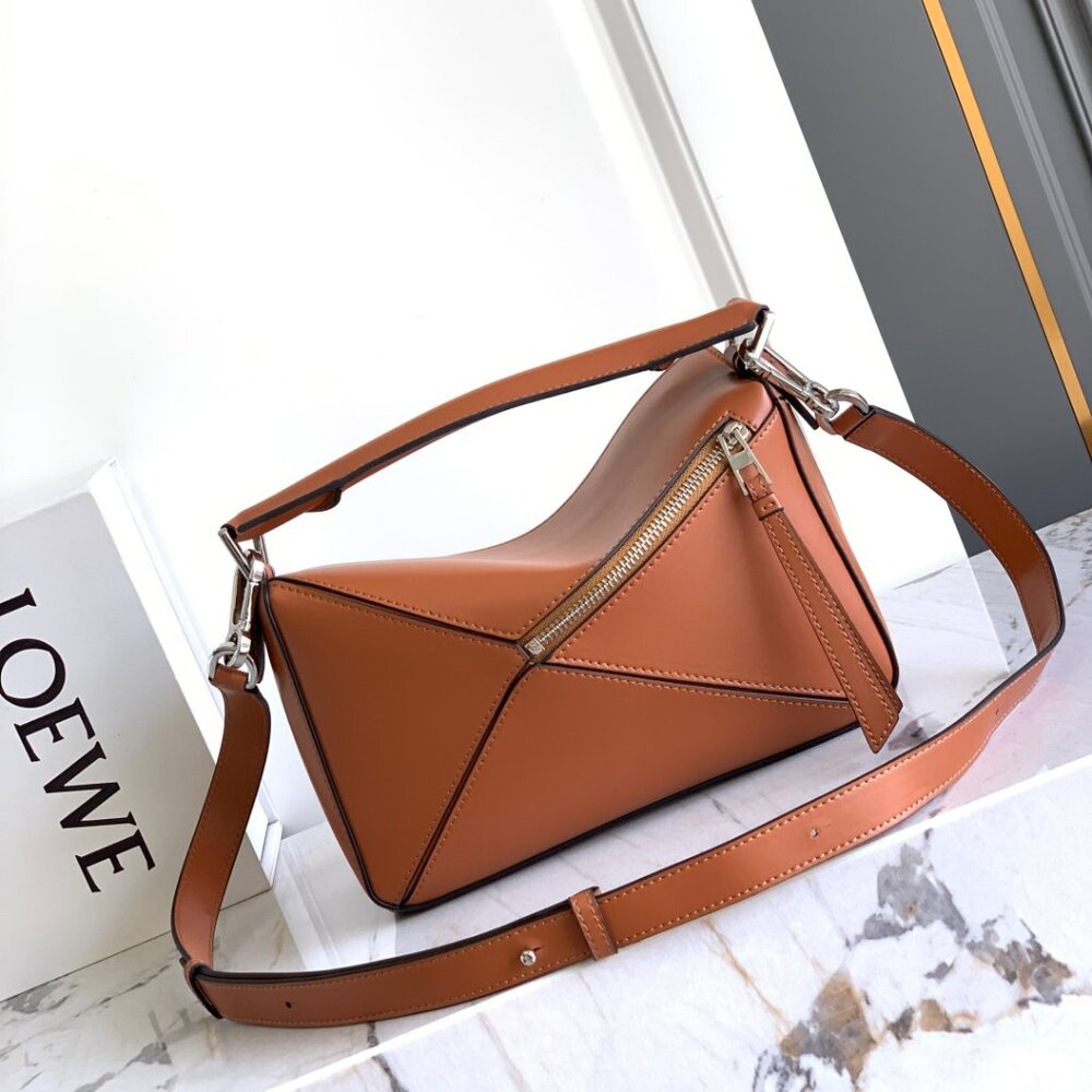 LOEWE Puzzle small geometric patchwork crossbody … - image 3